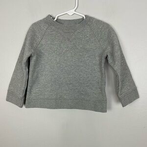 Janie and Jack Crewneck Boys Sweater Sz 2T Long Sleeve Cotton Sweatshirt Gray